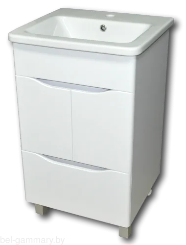 белая тумба под умывальник Гамма У50 Урбан с раковиной