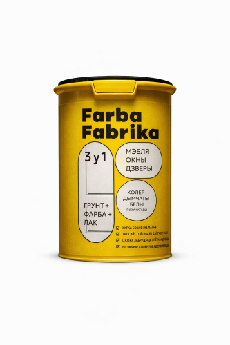 Краска "Farba Fabrika" для мебели, дверей и окон ВД-АК- 21, 0,4 кг Дымчатый белый                                                                                                                                                          