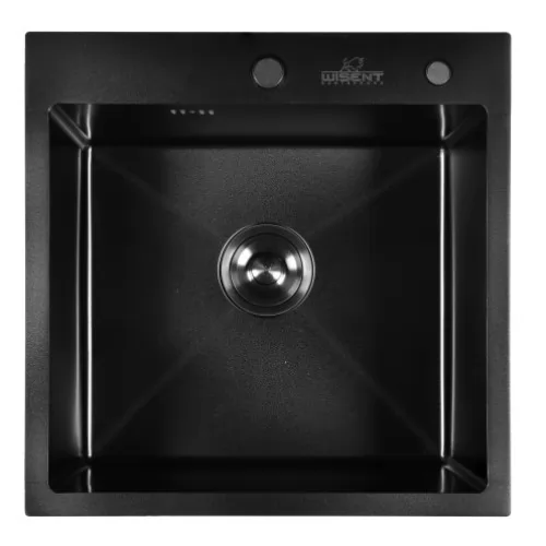 Комплект Мойка WGS35050BD ГРАФИТ ДЕКОР Wisent + Смеситель W4998-4-25C Wisent + сифон W02-114B + коландер W302644B + дозатор WW405B + кор 52х52