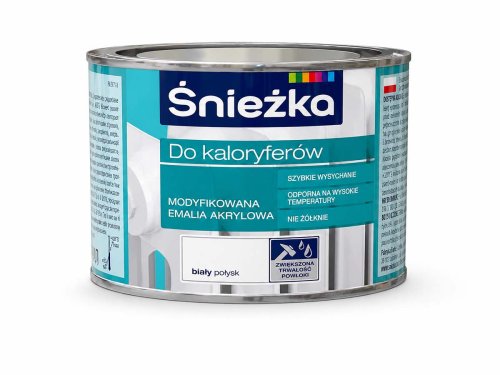 Эмаль акриловая Śnieżka Do Kaloryferów для радиаторов, белая глянцевая, 0,4 л