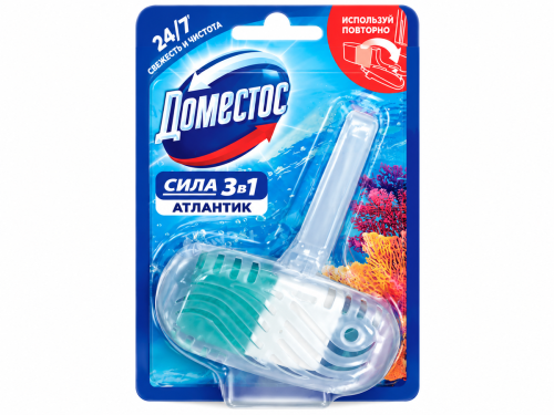 Domestos блок для очищения унитаза 3 в 1 «Атлантик», 40 г