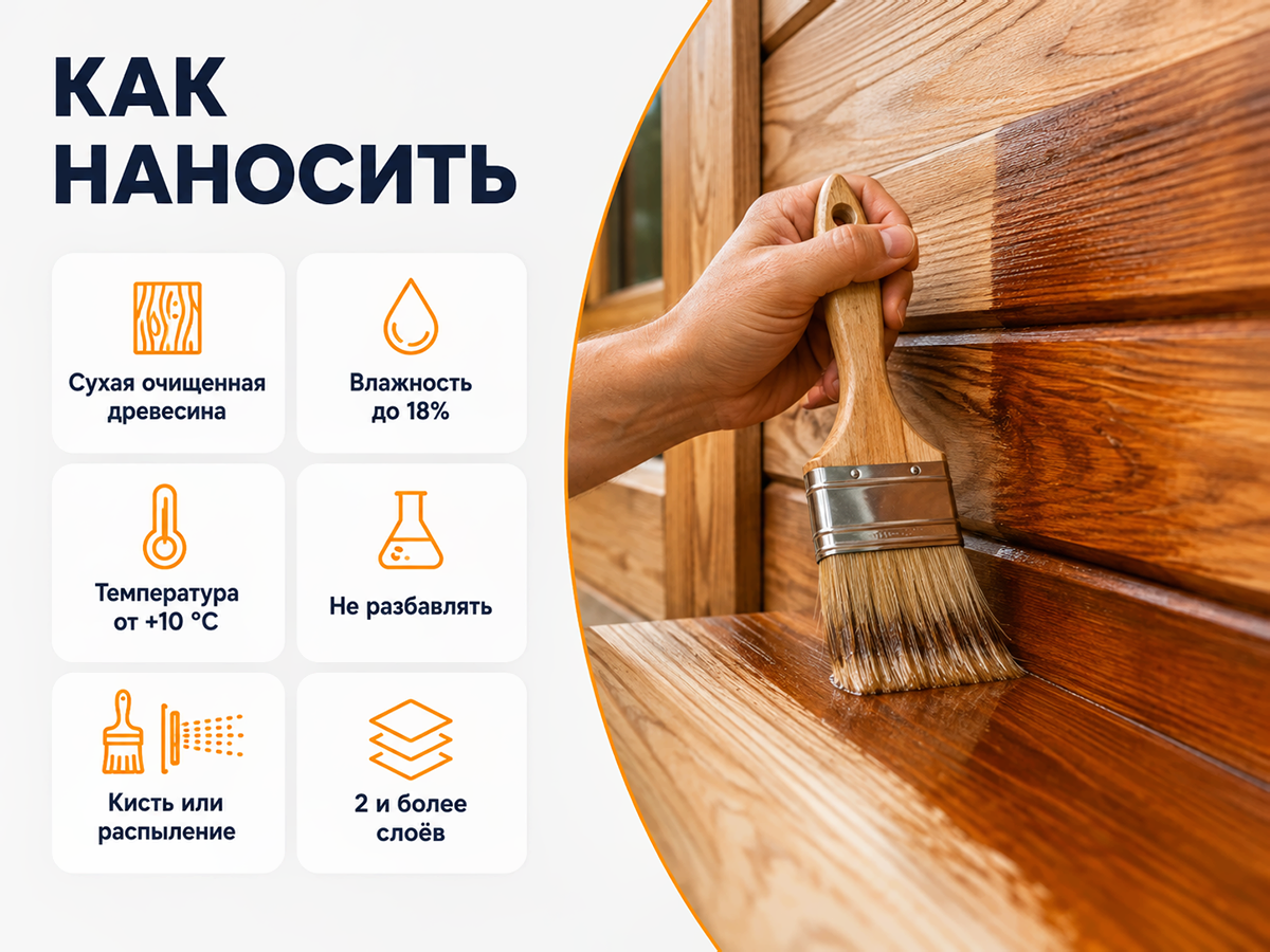Состав PROFITEX декоративно-защитный для древесины «Дуб», 1 л (0,7 кг) фото 6