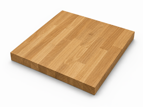 Мебельный щит из дуба 600×600×40 мм, сорт 3/3, сращённый
