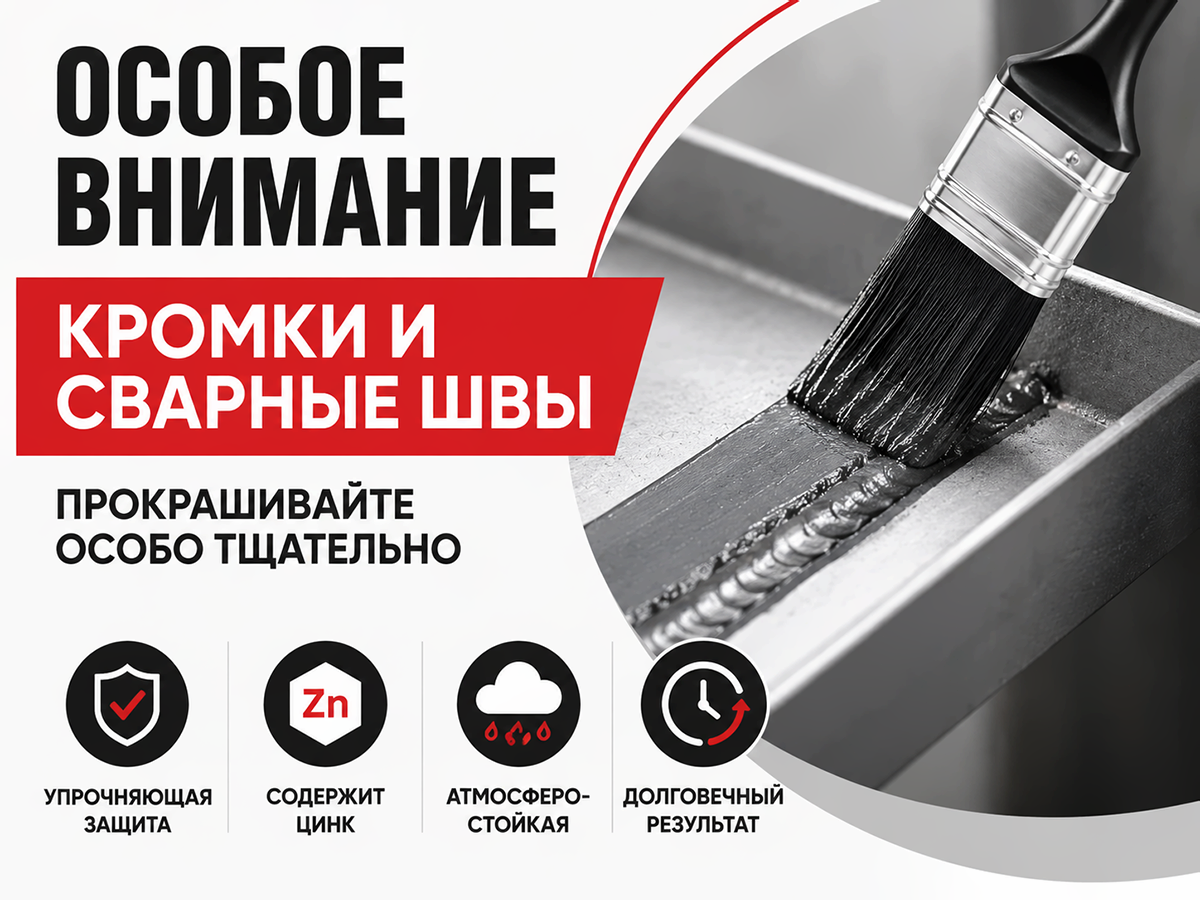 Грунт-эмаль NORDEN ARCTICOR 4 в 1, красная RAL 3020, 0,9 кг фото 7