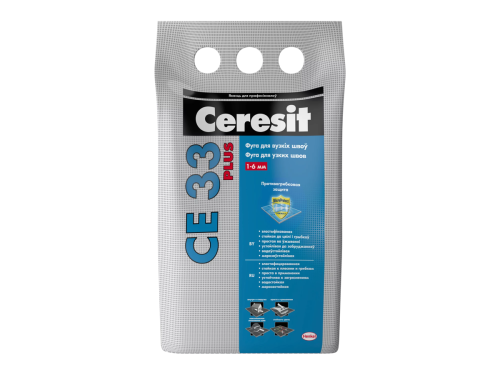 Ceresit затирка для швов CE 33, серебристо-серый №04, 2 кг