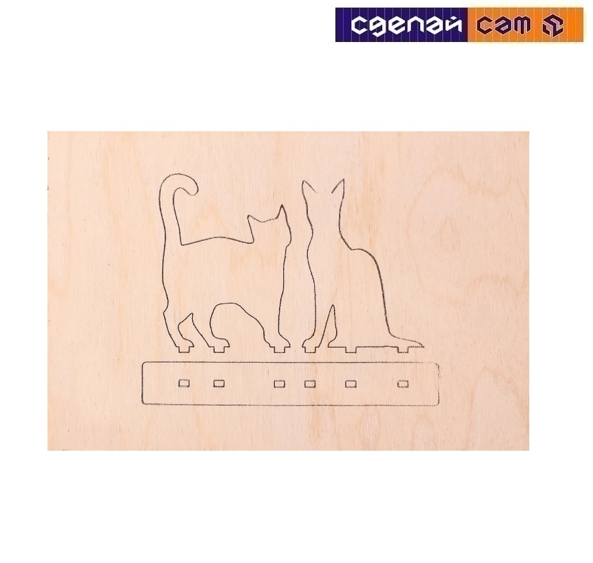 Заготовка для выпиливания "кошки на подставке" D124052
