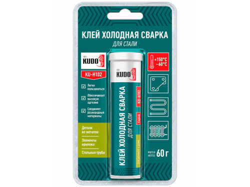 KUDO клей «Холодная сварка» для стали KU-H102, 60 г