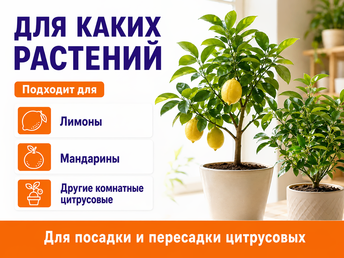 Цветочный рай почвогрунт для лимонов и цитрусовых, 2,5 л фото 2