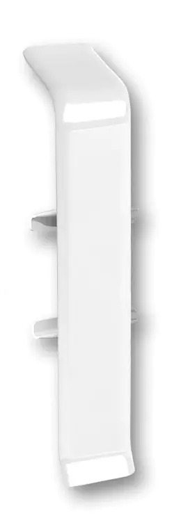 Соединитель  для плинтуса 70мм "Идеал Деконика", 001-G Белый глянцевый