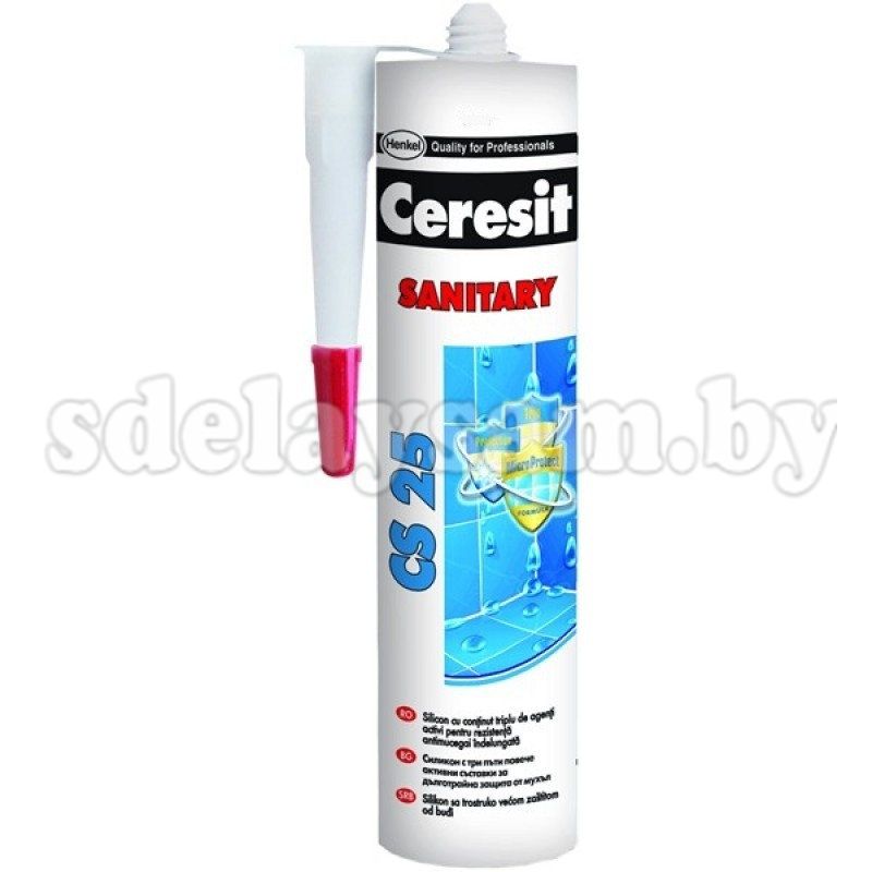 Герметик Ceresit /CS 25/ Серый 07 санитарный силиконовый 280мл