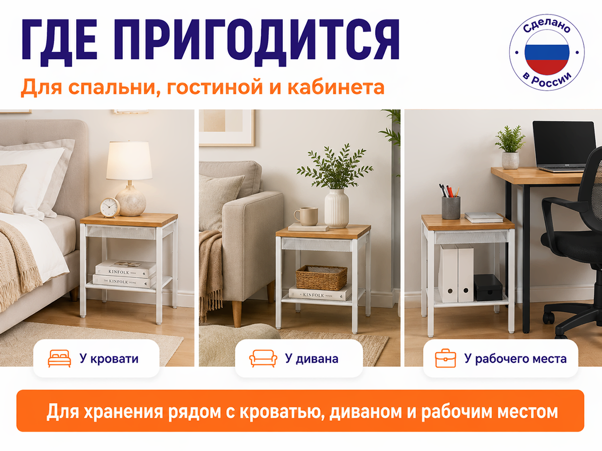 ЗМИ тумба «Торонто 12ЛЯ» ТТ12ЛЯ Б, белая, с ящиком фото 3