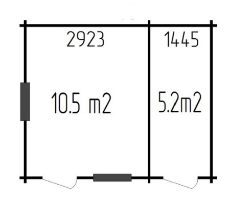 Садовый домик Barni 3,9х4,7 толщина 44 мм (готовая комплектация)