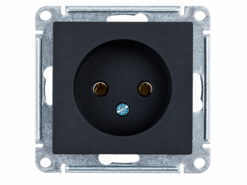 Systeme Electric розетка AtlasDesign ATN001041, без заземления, 16 А, механизм, карбон