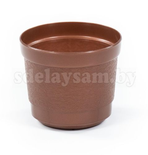 Горшок цветочный "Жасмин" h=105 мм - 0.8 л коричневый перламутр