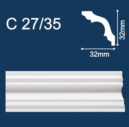 Плинтус потолочный Солид C 27/35