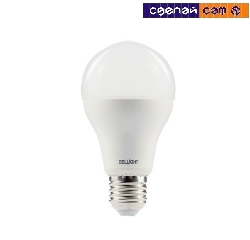 Лампа светодиодная BELLIGHT LED A60 12W 220V E27 3000К      