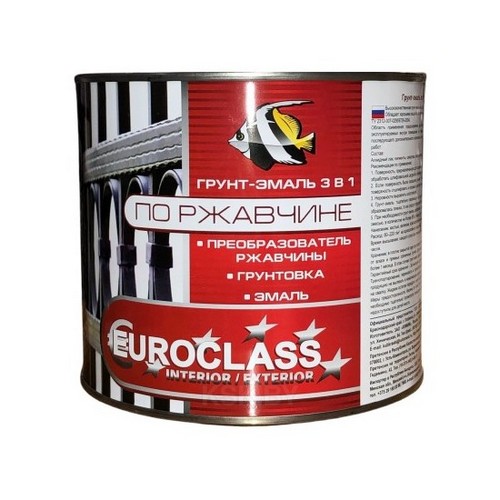 Грунт-эмаль по ржавчине "EUROCLASS" шоколадная 1,9 кг