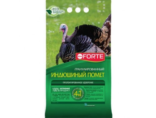 Bona Forte Удобрение гранулированное обогащенное Индюшиный помет, пакет 2 кг/10