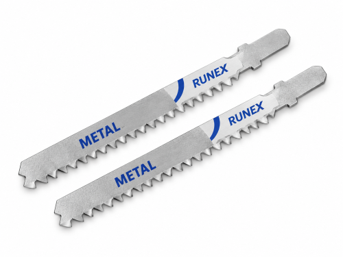 Пилки для электролобзика RUNEX T127D, HSS, 100×75 мм, для цветных металлов, мягкой стали и пластика 4–20 мм