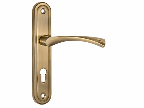 PUNTO комплект дверных ручек на планке Crona P90 8504 под цилиндр, межосевое расстояние 85 мм, бронза