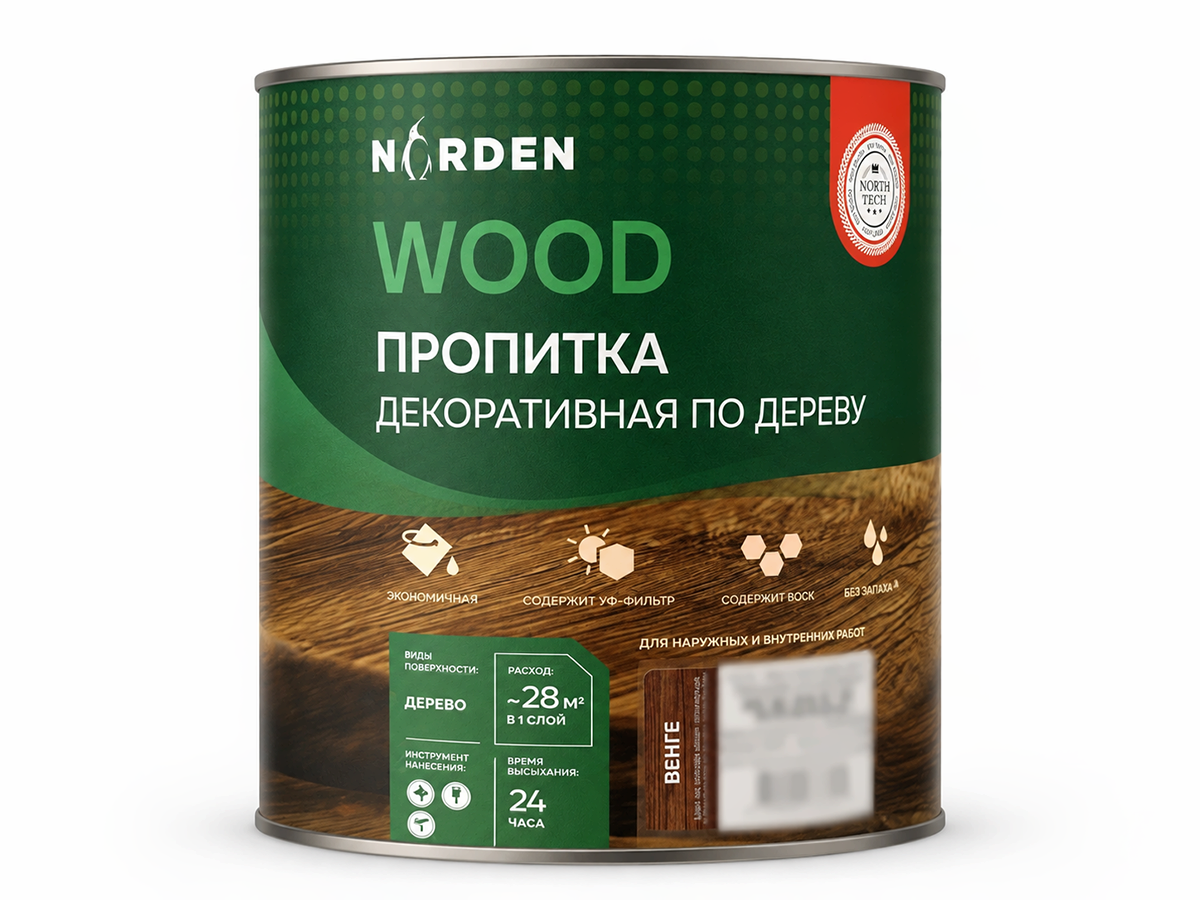 Пропитка декоративная NORDEN WOOD, венге, 2,25 кг