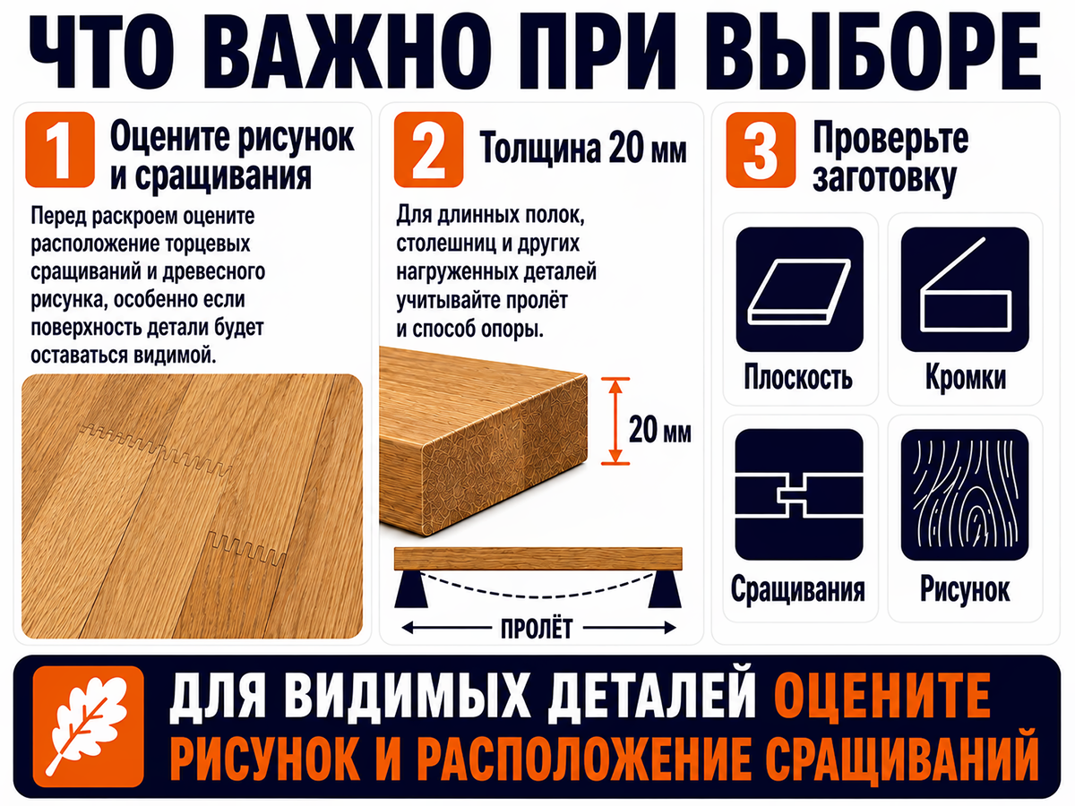 Мебельный щит из дуба сращённый, 2250×390×20 мм, сорт 1/3 фото 5