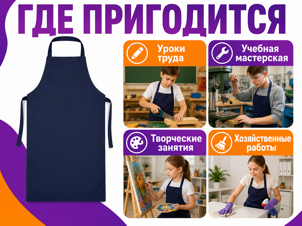 Фартук защитный ЗМи, модель 203, рост 158–176 см фото 3