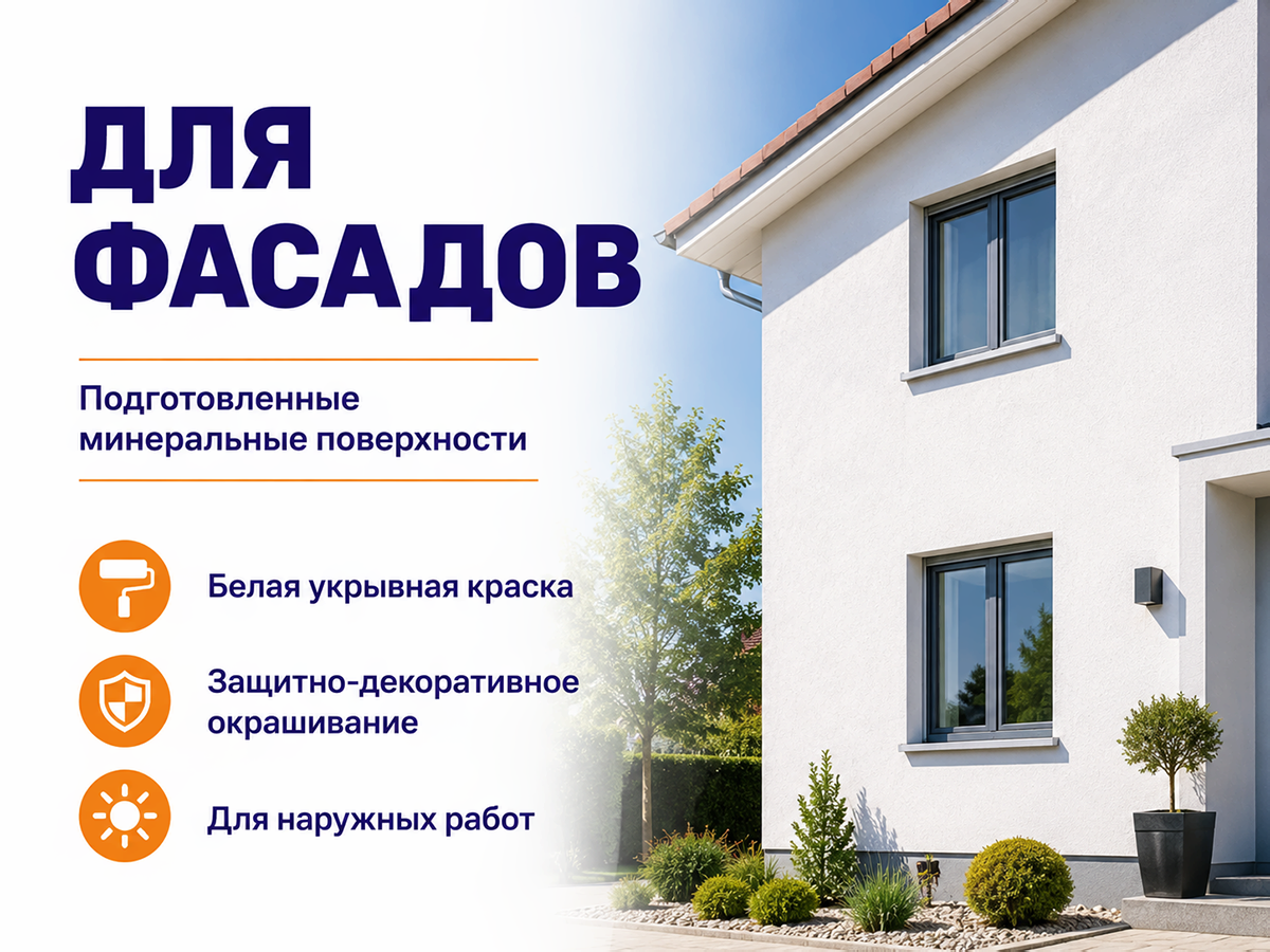 Краска акриловая DIAMANT «Фасад», белая, 10 л фото 2