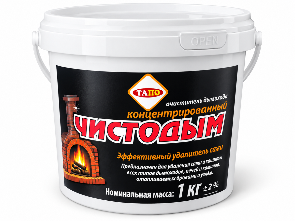 Чистодым очиститель дымохода, 1 кг, ведро