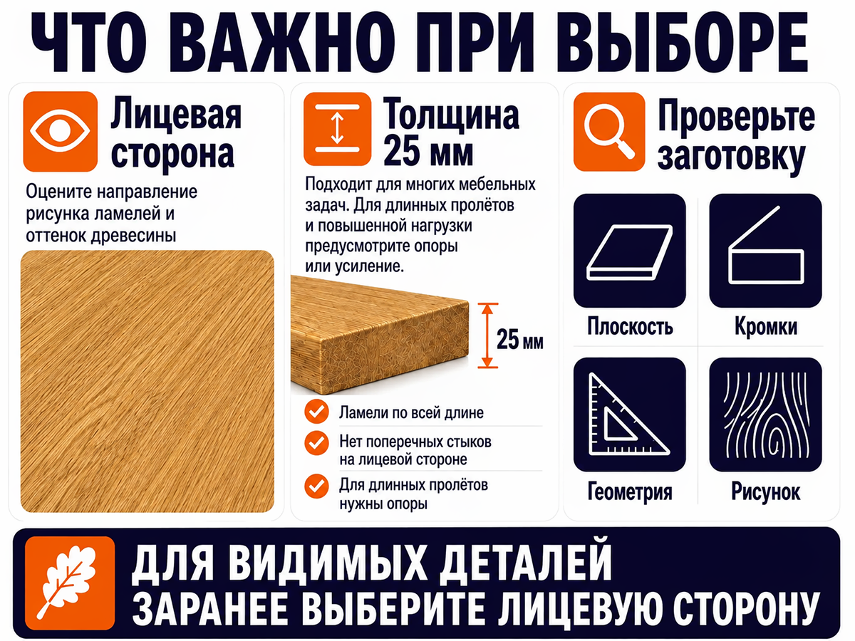 Мебельный щит из дуба цельноламельный, 1000×600×25 мм, сорт ВС фото 4