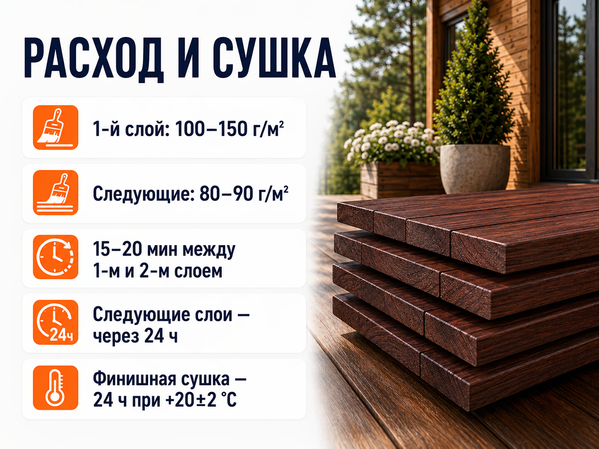 Состав PROFITEX декоративно-защитный для древесины «Палисандр», 3 л (2,2 кг) фото 5