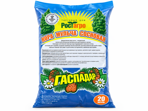 Гаспадар кора сосновая для мульчирования, 20 л