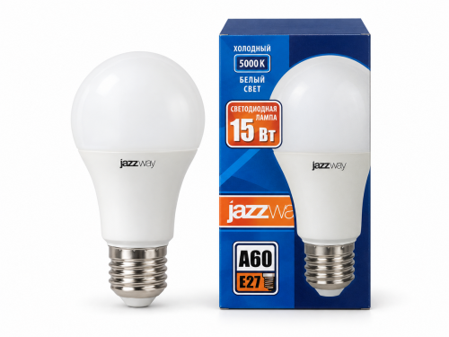 Лампа светодиодная Jazzway PLED-LX A60, 15 Вт, E27, 5000 К