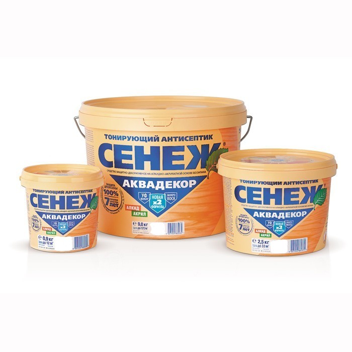 Антисептик Сенеж Аквадекор Иней №101 0,9 кг