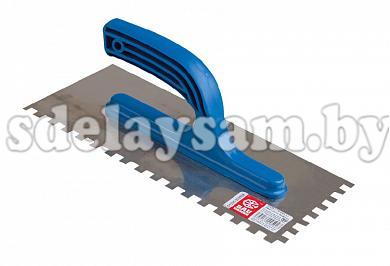 Гладилка нержавеющая зубчатая 28x13см, 10х10мм