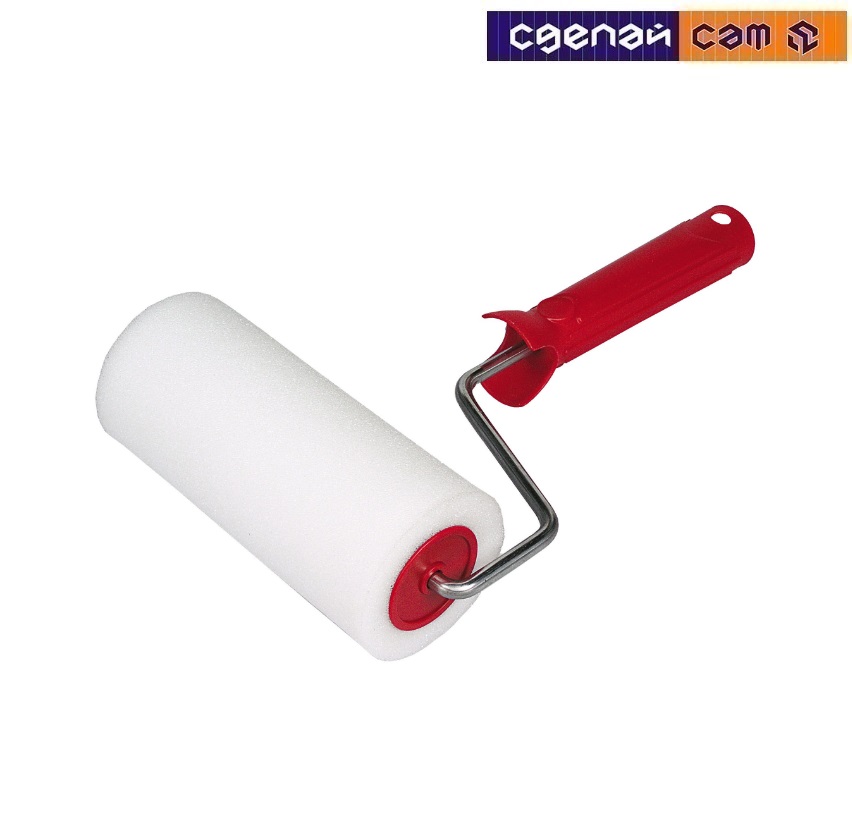 Валик поролоновый 18см Baufoam, с ручкой d8 Bauwelt, Китай