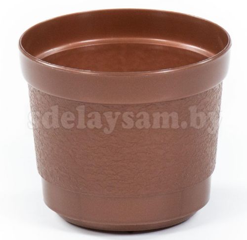 Горшок цветочный "Жасмин" h=142 мм - 2 л коричневый перламутр