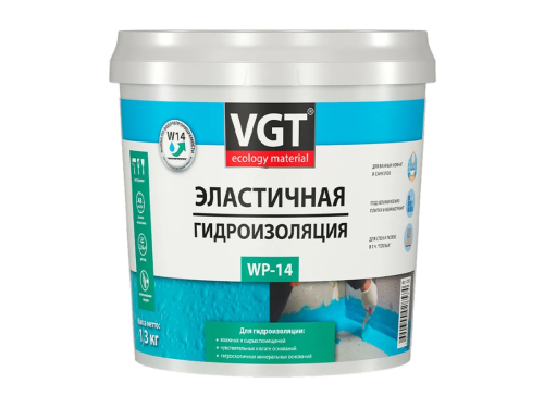 Гидроизоляция эластичная WP-14, 1,3 кг