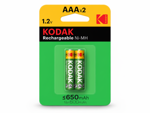 Kodak аккумуляторы AAA (HR03), 650 мА·ч, 1,2 В, 2 шт
