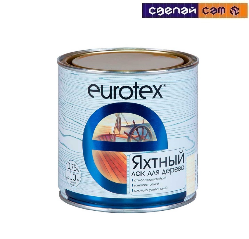 Лак яхтный Eurotex уретан - алкидный глянцевый  0,75л