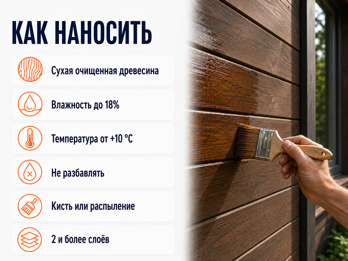 Состав PROFITEX декоративно-защитный для древесины «Мореный дуб», 1 л (0,7 кг) фото 6