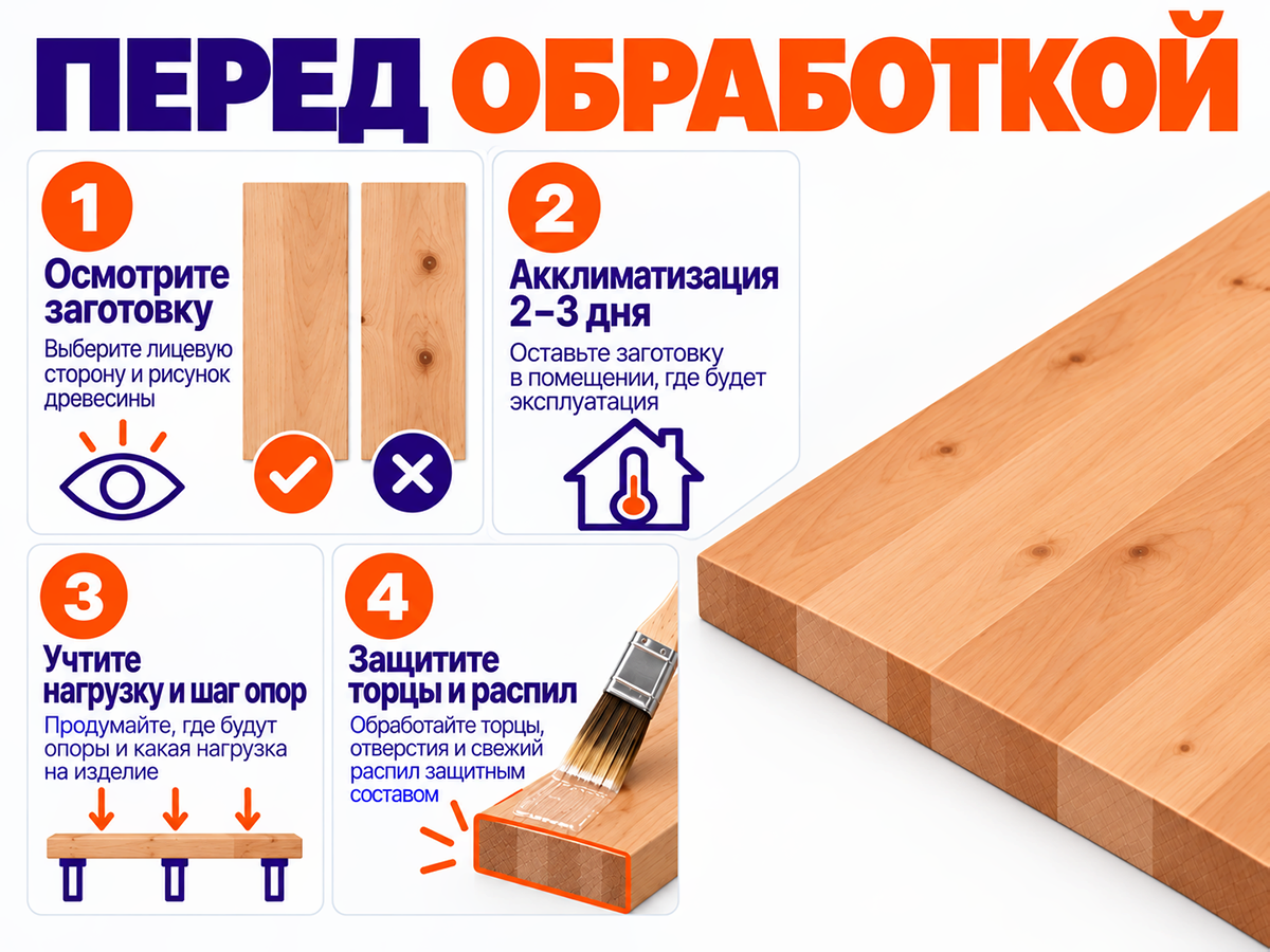 Мебельный щит из ольхи сращённый, 500×340×20 мм, сорт 2/2 фото 4