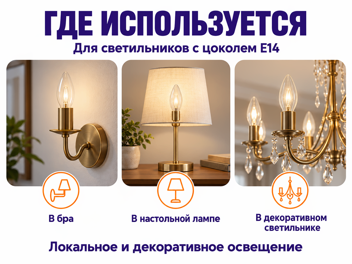 Белсвет лампа накаливания ДШ230 40 3 КР, 40 Вт, E14, прозрачная фото 3