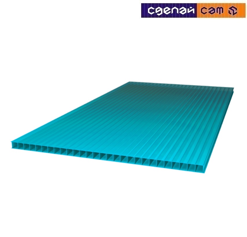 Плита из поликарбоната 1050х1500х3.8 мм (бирюзовый)