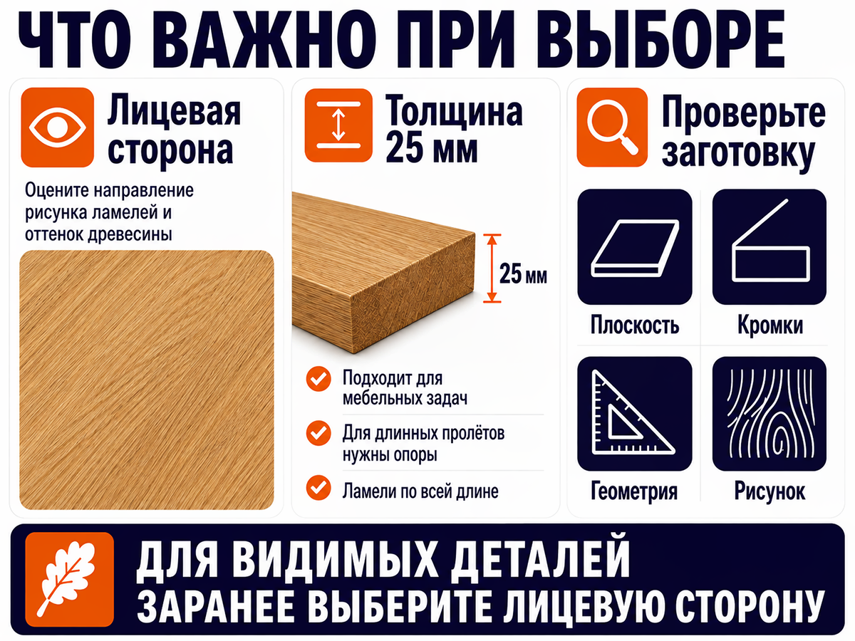 Мебельный щит из дуба цельноламельный, 800×400×25 мм, сорт ВС фото 5