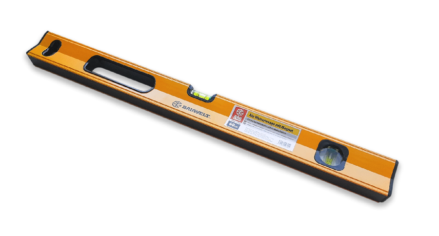 Уровень 60см 2 глазка, 1 ручка, с магнитом  00800-121060