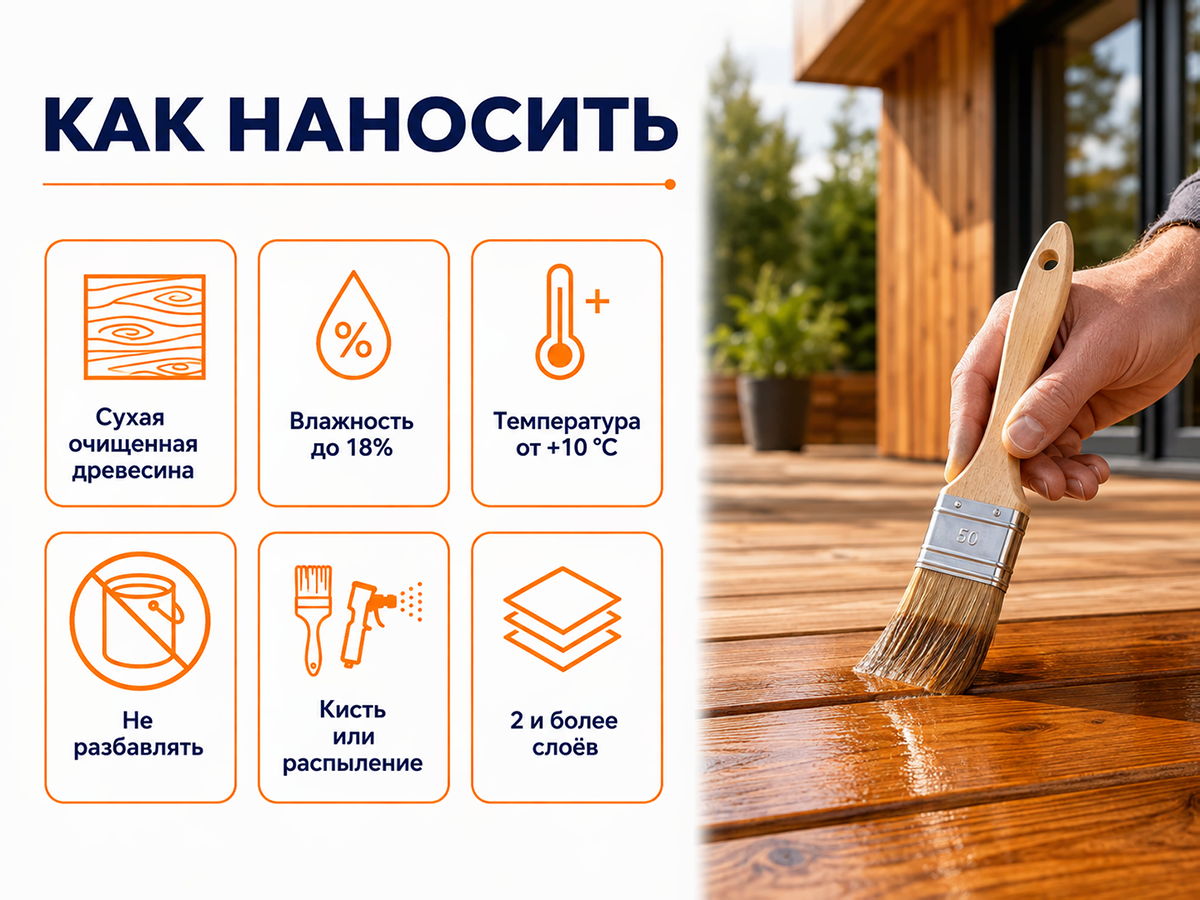 Состав PROFITEX декоративно-защитный для древесины «Бесцветный», 3 л (2,2 кг) фото 6
