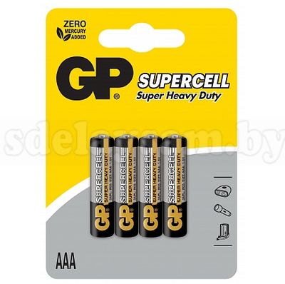 Элемент питания  GP Supercell R03/24PL-2U4 ААА
