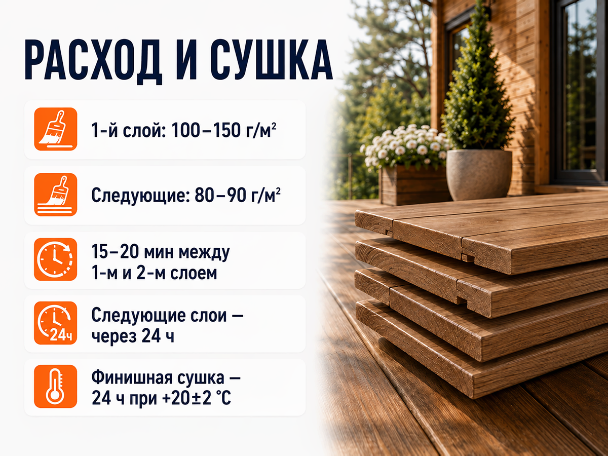 Состав PROFITEX декоративно-защитный для древесины «Светлый орех», 1 л (0,7 кг) фото 4