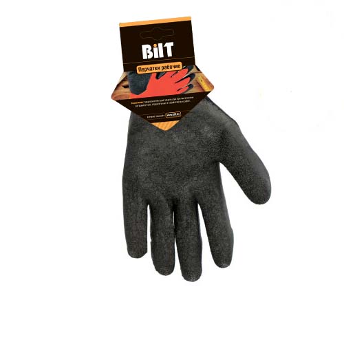 Перчатки рабочие GOLD BLACK LINE PROTECT2U S10